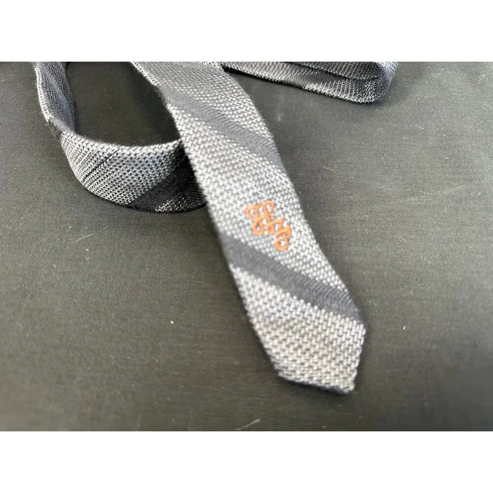 Hickey Freeman Wool and Silk Tie with Diagonal Stripes